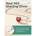 thumbnail image 5 of ChicSilver Pure 925 Sterling Silver Heart Necklace for Women July Created Rubby Red Birthstone Jewelry Graduation Mother's Day Anniversary Birthdaty Gifts for Her Wife Mom, 5 of 9