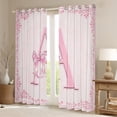 thumbnail image 2 of Castle Fairy Monogrammed Letter Curtains Pack of 2 (42x84 Each),Chic Flower Curtains Blackout,Kawaii Bow Bedroom Curtains,Microfiber Girls Bedroom Decor, 2 of 6