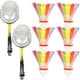 thumbnail image 1 of 8 globos inflables de bádminton para decoraciones de fiestas, globos de raqueta de bádminton de papel de aluminio para celebraciones de cumpleaños con temática deportiva, 1 of 7