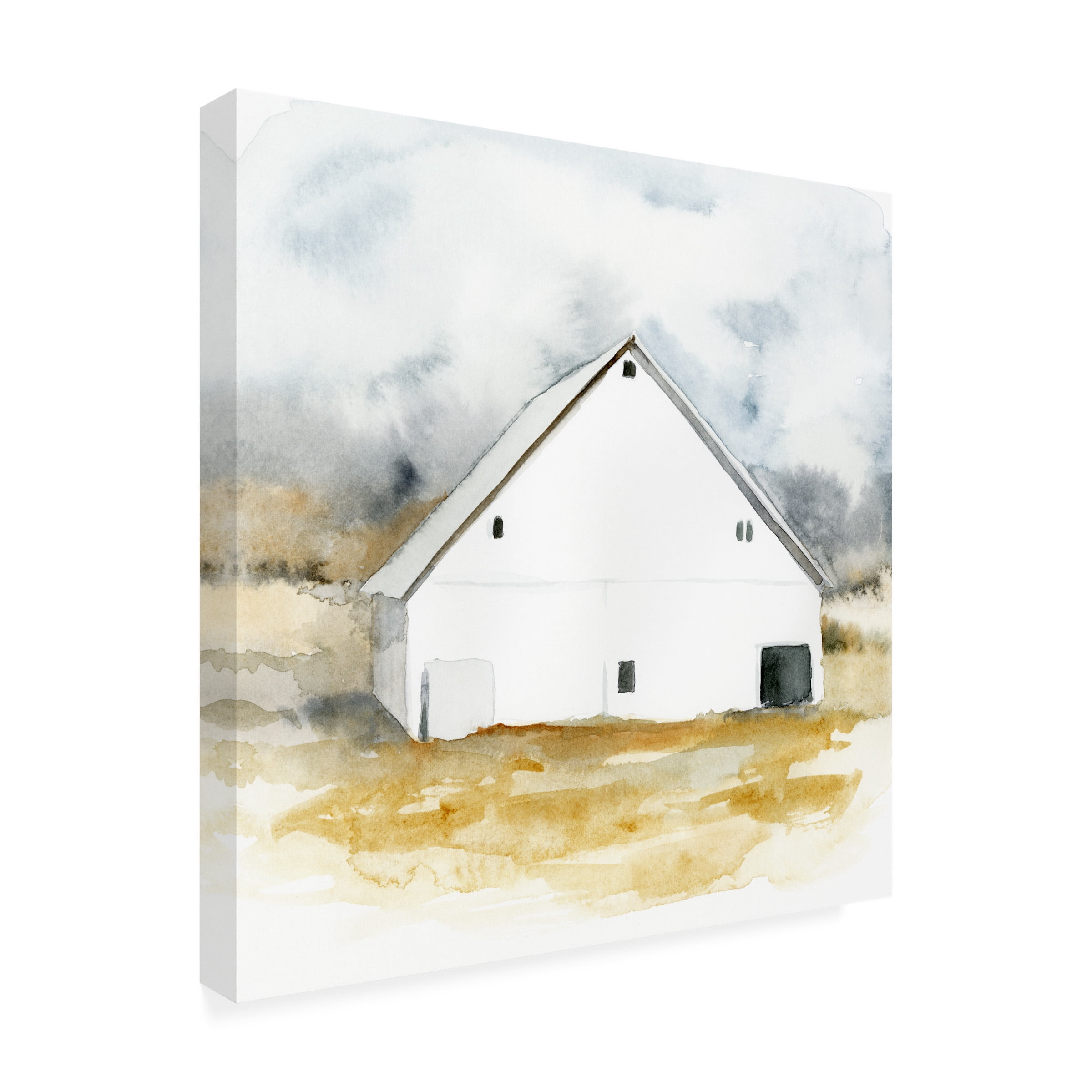 Victoria Barnes 'White Barn Watercolor IV' Canvas Art