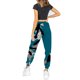 thumbnail image 4 of Gibobby Pantalones de chándal con bolsillo para mujer, estampado, cómodos, de cintura alta, para entrenamiento, salón atlético, informales, para correr (Navy, XS), 4 of 5