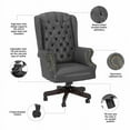 thumbnail image 7 of Office 500 Wingback Executive Chair in Dark Gray - Bonded Leather, 7 of 7