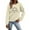 Beige, variant on Luwomo Womens Sweatshirts Christmas Long Sleeve Cartoon Graphic Printed Crew Neck Loose Fit Pullover Tops,Beige,L