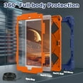 thumbnail image 2 of Case for iPad 9th/8th/7th Generation 10.2 Inch iPad 9th Generation Case with Screen Protector Rotating Stand Pencil Holder Heavy Duty Shockproof Cover for 9th Gen iPad Case Kids,Navy Orange, 2 of 14