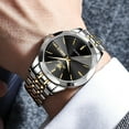 thumbnail image 5 of OLEVS Watches for Men Analog Quartz Dress Business Watch Stainless Steel Classic Casual Luxury Luminous Waterproof Male Mens Wrist Watches Reloj para Hombre Black Dial, 5 of 14