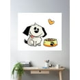 thumbnail image 2 of Cute Little Puppy And A Bowl Full Of Yummy Food Poster Wall Art, Modern Wall Decor, 8x12 UNFRAMED, 2 of 3