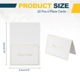 thumbnail image 2 of Uxcell 20 Pcs  "Happy Birth-day" Table Place Cards White Gold Line Frame 5.6x3.8 Inch Foldable Blank Fillable Cardstock Greeting Cards for Table Setting, 2 of 6