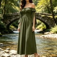 thumbnail image 4 of Women's Palace Dresses Long Sleeve Loose Solid Color Elegant Halloween Costume Party Dress, 4 of 7