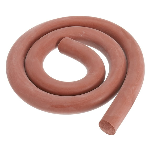 Uxcell Silicone Foam Seal Strip, 3.3Ft 1"Dia Round Weather Stripping Cord, Red