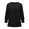 thumbnail image 3 of bnaln Women's Jumpers 3/4 Sleeve Tops Dressy Casual T Shirts Fall Sweaters Round Neck Sweatshirts Tunics Ladies Tops Business Casual Blouses Fashion Lightweight Knit Sweater, 3 of 8