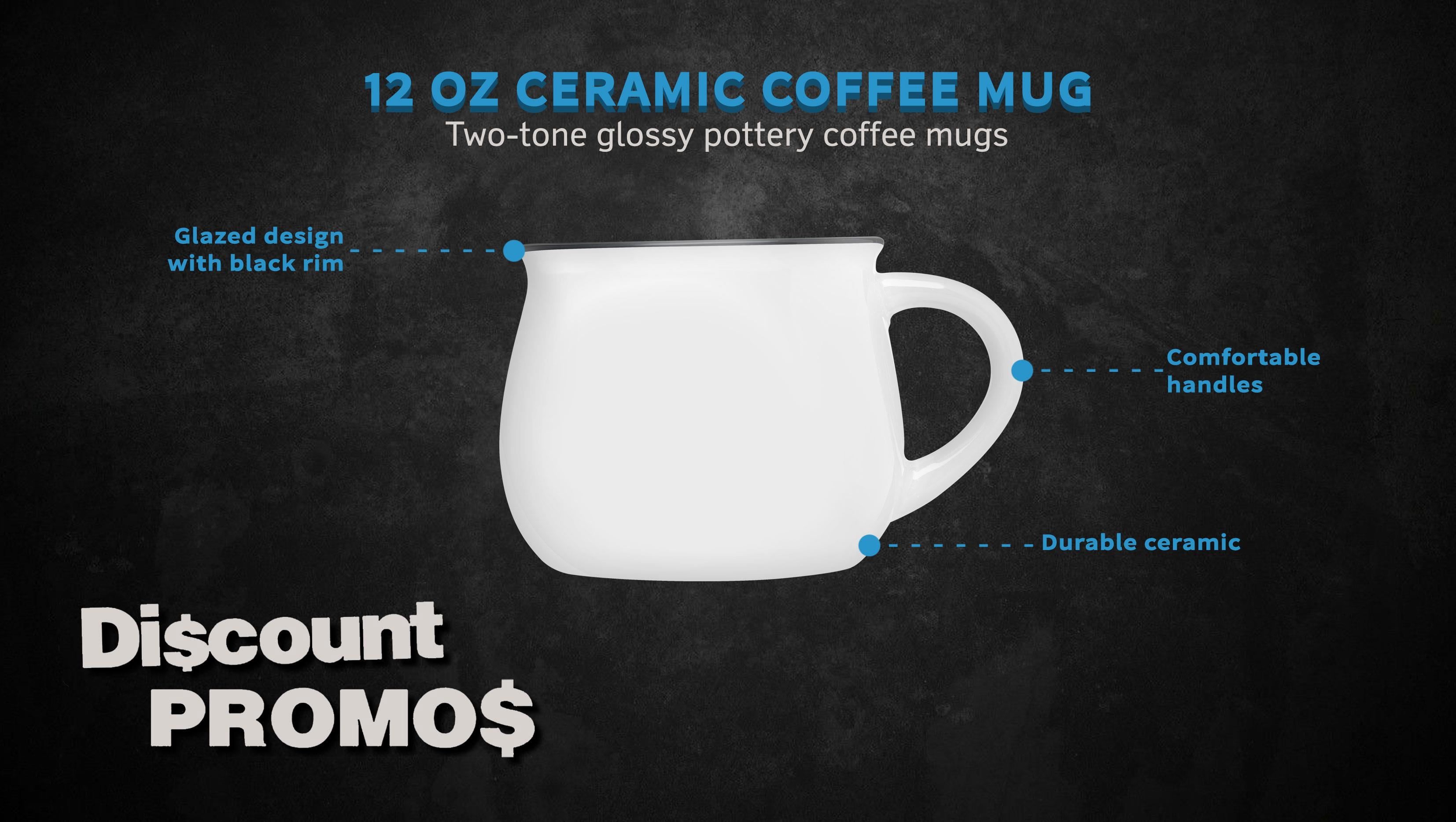 Glazed Campfire Coffee Mugs 12 oz. Set of 10, Bulk Pack - Perfect for Coffee, Tea, Espresso, Hot Cocoa, Other Beverages - White