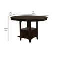 thumbnail image 5 of 60 Inch Counter Height Table with Storage Open Shelf 6 Seater Brown, 5 of 5