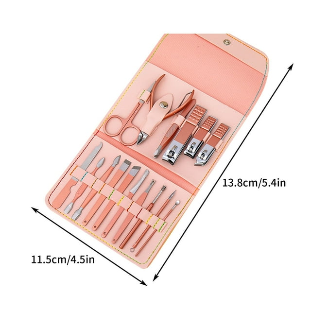 MAUXDA Ensemble de Soins des Ongles en Acier Inoxydable, Kit de Manucure en Acier Inoxydable, Coupe-Ongles Professionnel pour Orteils Incarnés, Kit de Pédicure & Coupe-Ongles pour Orteils, Ciseaux à Ongles Épais Articles de Toilette