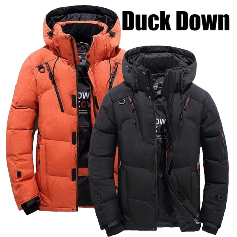 Winter Warm White Duck Thick Down Jacket Veste Outwear Men's Snow Parka  Hooded Jacke Coat