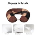 thumbnail image 4 of Travel Pillow Memory Foam, Head Neck Support Airplane Pillow For Traveling, Car, Home, Travel Neck Flight Pillow 12 Inches Rosybrown Buffalo Plaid Check Tartan Scotland_4, 4 of 8