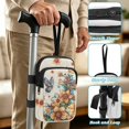 thumbnail image 5 of COEQINE Lightweight Crutch Bag Mobility Aid Bag Gold Boho Floral Butterfly Forearm Crutch Bag Pouch, Walking Stick Accessories, Lightweight, for Elbow Crutches, for Men Women, 5 of 7