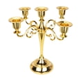 thumbnail image 2 of Candelabro de Pilar Candelabro Candelabro 5 Velas Aleación de Zinc Candelabro de 5 Brazos Centro de Mesa Decoración para Cenas de dorado, 2 of 9