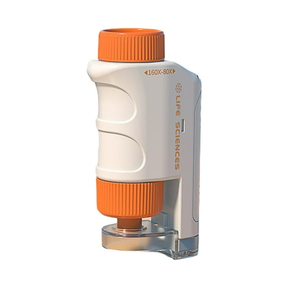 Usupdd Toys for Kids Portable Pocket Handheld Microscope Toys (Yellow), Portable Pocket Handheld Microscope Toys Interactive Learning Mini High-definition Optical Microscope Outdoor Science Nature