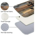 thumbnail image 2 of Bath Rugs Sponge Foam Absorbent Soft for Bathroom and Kitchen (47x18 inches),Flannel Mat Non Slip Bright 3D Print for Bedside and Living Room(Old Wooden Plank Anchor), 2 of 6
