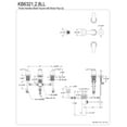 thumbnail image 2 of Kingston Brass KB6328LL Legacy 3-Handle Bidet Faucet with Brass Pop-Up, Brushed Nickel, 2 of 2