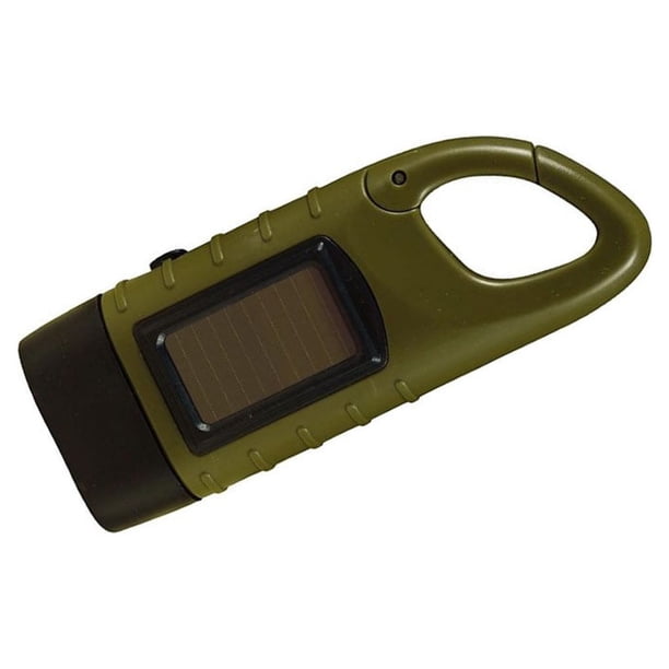Linterna multifuncional solar Yuarrent con manivela manual recargable color Verde