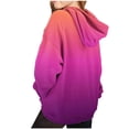 thumbnail image 5 of Domzest Girls Gradient Hoodies Zip UP Loose Fit Long Sleeve Sweatshirt Drawstring Hooded Pullover with Pocket for 3-14 Years Red 100 Age:2-3Y, 5 of 5