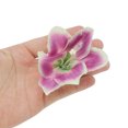thumbnail image 4 of Unique Bargains 2 Pcs Duckbill Clip Simulated Flower Hair Clips for Women Pink Purple, 4 of 5