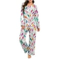 thumbnail image 2 of Censtreet Women's Pajama Set, 2 Piece Lounge Outfits Printed Sleepwear Fall Long Sleeve Long Pant Ladies Pjs, 2 of 7