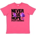 thumbnail image 3 of Inktastic Never Lose Hope Epilepsy Awareness with Balloons and Purple Ribbon Youth T-Shirt, 3 of 5