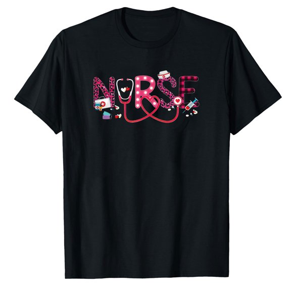 AALJY LOVE Stethoscope Nurse Life Women Girl T-Shirt