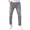 thumbnail image 4 of Bpyeka Men's Casual Stretch Skinny Jeans, Button & Zipper Fly Slim-Fit Jogger Denim Pants with Pockets, 4 of 6