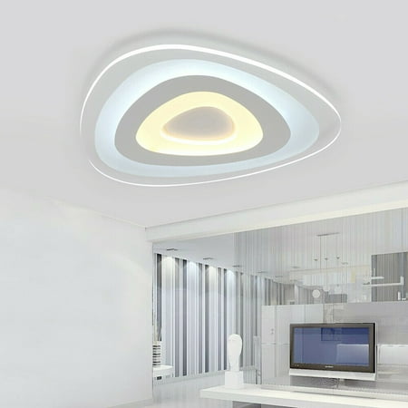 

OUKANING Acrylic Modern Ceiling Light LED Lamp For Living Room Bedroom Chandelier White