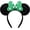 Green, variant on Handmade Mouse Ears Headband for Women and Ladies, Polka Dot Bow Mini Ears Costume Accessories Blue-white Dots