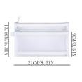 thumbnail image 2 of Holloyiver Mesh Pencil Pen Case with Zipper, Big Capacity Pencil Pouch Stationery Organizer Pen Bag, Clear Translucent Pencil Cases Makeup Cosmetic Bags for Office, Work, Travel (White), 2 of 7
