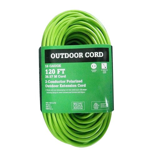 120 ft electric extension cord indoor outdoor lime green 120 ft electric extension cord indoor outdoor lime green