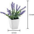 thumbnail image 2 of MyGift 3 Piece 7.5 inch White Ceramic Pot with Artificial Lavender, 2 of 5