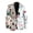 Abstract Geometric Triangle Pattern, variant on Lightweight Mens Blazer Suit Jacket, Cartoon Otter with Cherry Blossoms Polyester Dressy Suit Separates Coat for Casual Summer