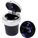 thumbnail image 1 of Cenicero para coche con brillo, portavasos cilíndrico portátil antihumo con luz LED azul, accesorio para mujer, ideal para coches., 1 of 5