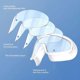 thumbnail image 3 of Waterproof and anti-fog HD large frame swimming glasses-white colorfulsport equipment, 3 of 4
