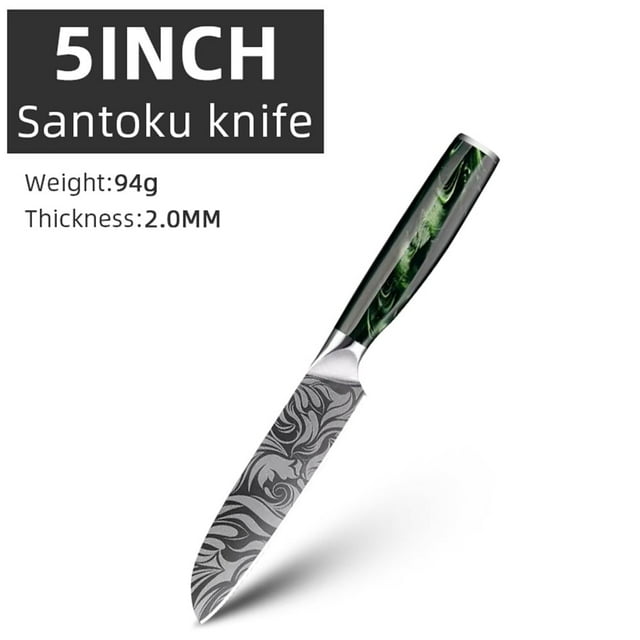 Akatsuki Kitchen Knife Forged Damascus Steel Japanese Chef Knife for Slicing Cutter with Easy-Grip Resin Handle and Gift for Chef's Giftcase