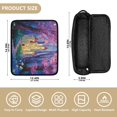 thumbnail image 3 of Hair Tools Storage with Heat Resistant Mat- Purple Trees Printed Curling Iron Travel Bag/Flat Iron Case for Women, 3 of 8