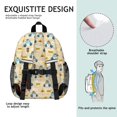 thumbnail image 5 of Police and Bear Beige Pattern Backpack for School, Cute School Bag with Adjustable Shoulder Straps and Padded Back, 15"x11.42"x5.5", 5 of 5