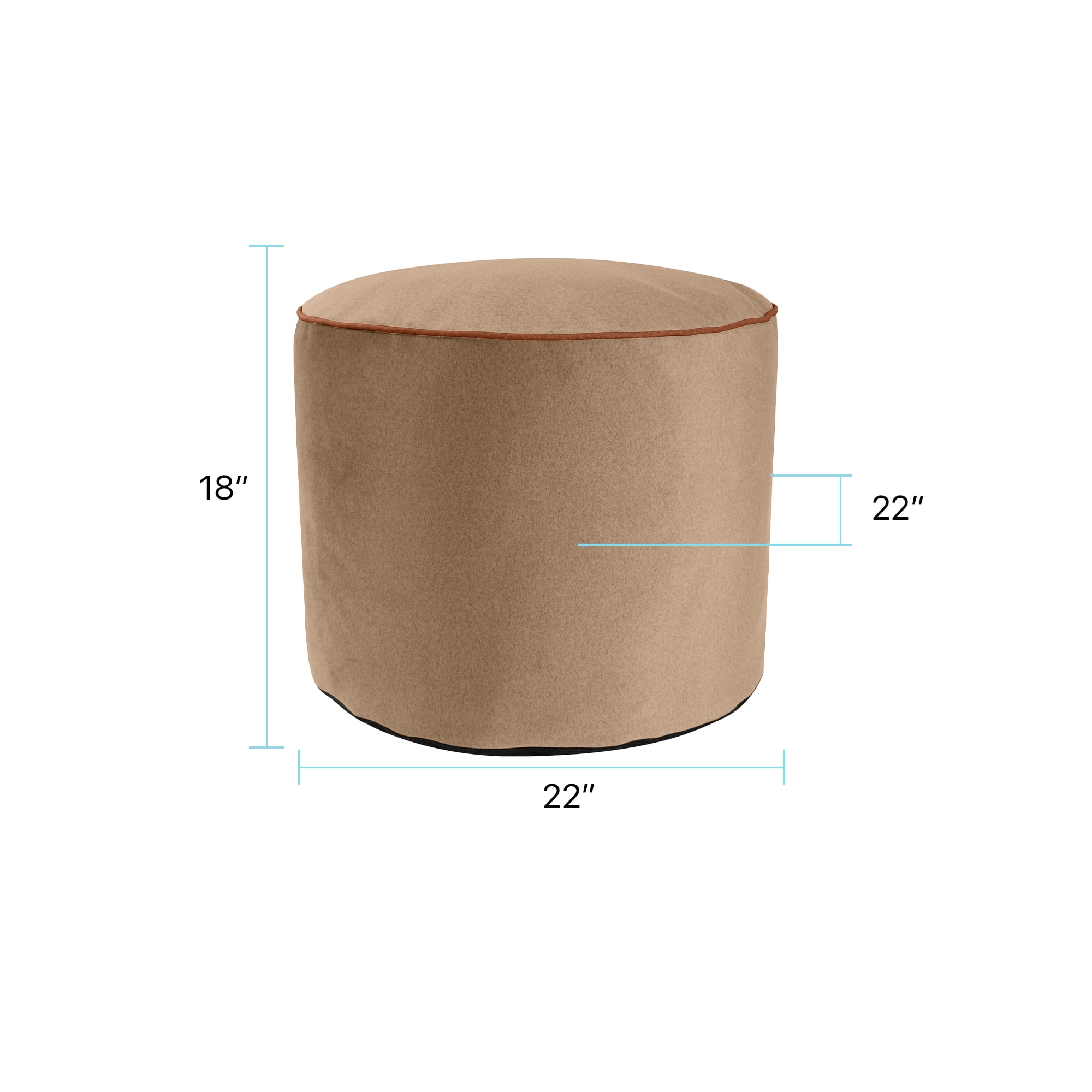 Qiviut Camel Tall Pouf