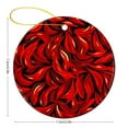 thumbnail image 4 of Spicy Red Hot Chili Pepper Ceramics Ornaments Watercolor Farm Plants Christmas Ornament Keepsake Xmas Holiday Keepsake Christmas Tree Decoration Funny Gifts for Women/Men, 4 of 8