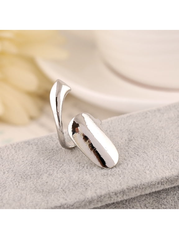 1Pc Luxury Nail Extension Band Fingertip Nail Ring Jewelry Accessory