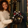 thumbnail image 5 of Metal Home Decoration, Gold Metal Christmas Jingle Bells 8 Inch Large Sleigh Bells Decoration For Tree Door Wreath Holiday Ornament Indoor, 5 of 7