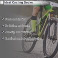 thumbnail image 3 of Unique Bargains Cycling Socks Quick-Drying Sweat-Absorbent Anti-Friction Outdoor Bike Socks White Green Size l Neutral and Universal Color Matching, 3 of 7