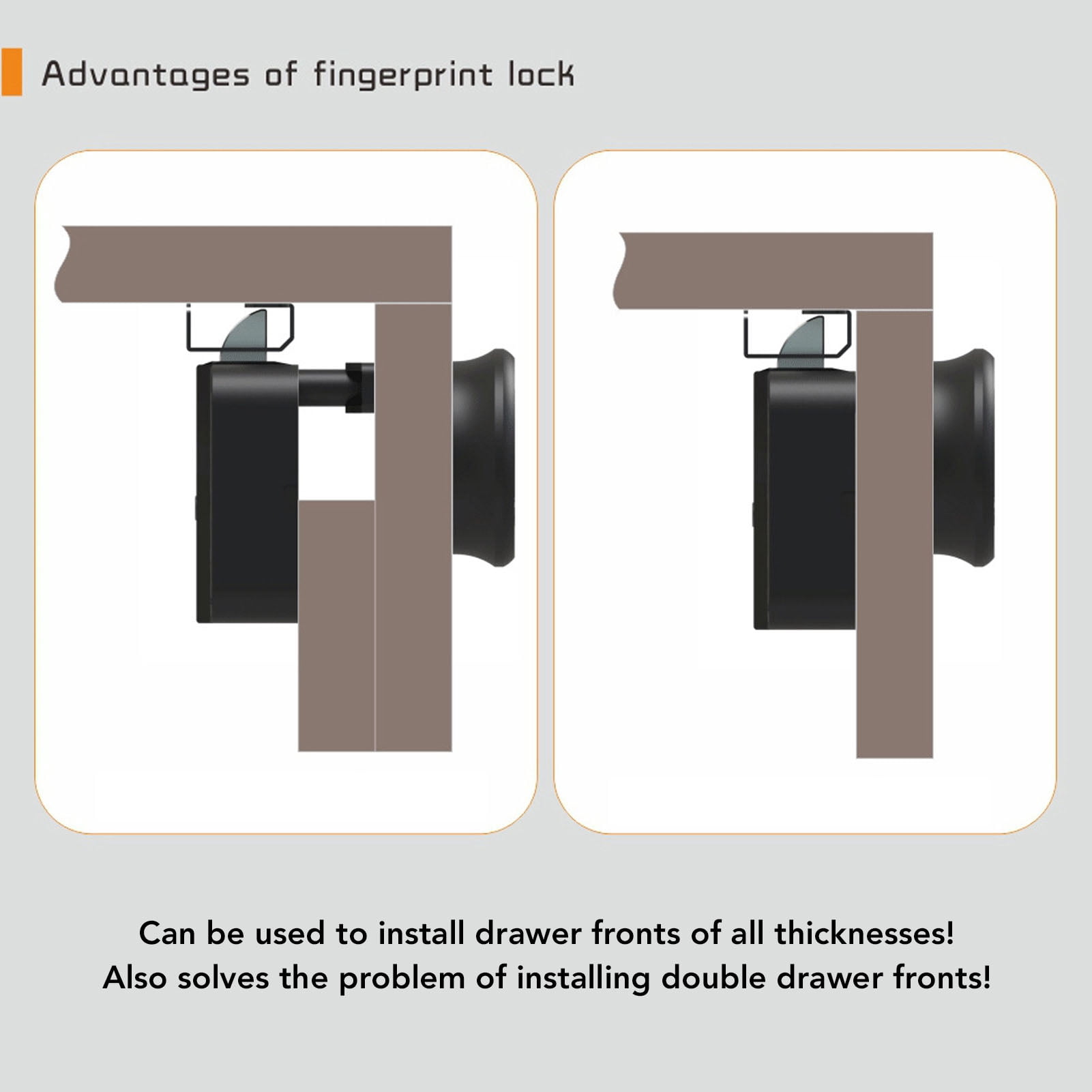 Suodoka Electronic Cabinet Lock, Smart Keyless Combination Password Drawer Lock for Wooden Cabinet, Wardrobe, Anti-Theft Security (4.1 in / 10.5 cm)