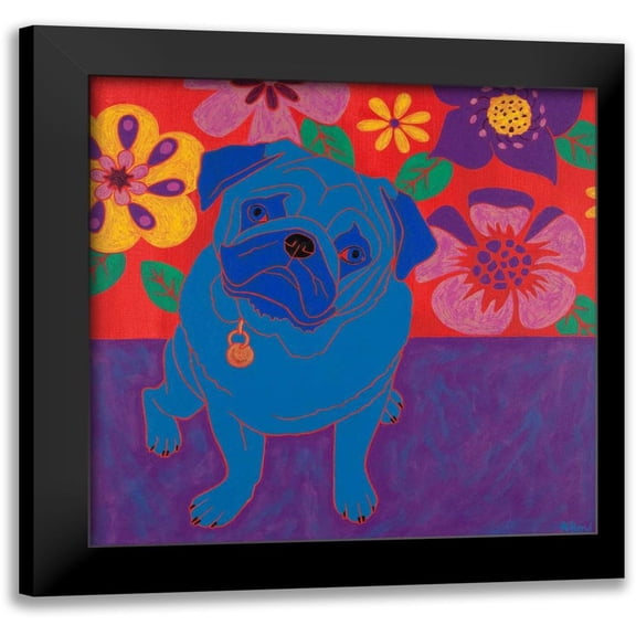 Bond, Angela 12x12 Black Modern Framed Museum Art Print Titled - Perspicacious Pug