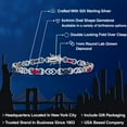 thumbnail image 2 of Gem Stone King 925 Sterling Silver Red Ruby and Blue Sapphire and Lab Grown Diamond Bracelet for Women | 4.63 Cttw | Gemstone July Birthstone | Oval 6X4MM | Length 7.25 inches, 2 of 6